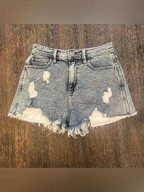 Hollister Ultra High-Rise Relaxed Vintage Distressed Jean Shorts